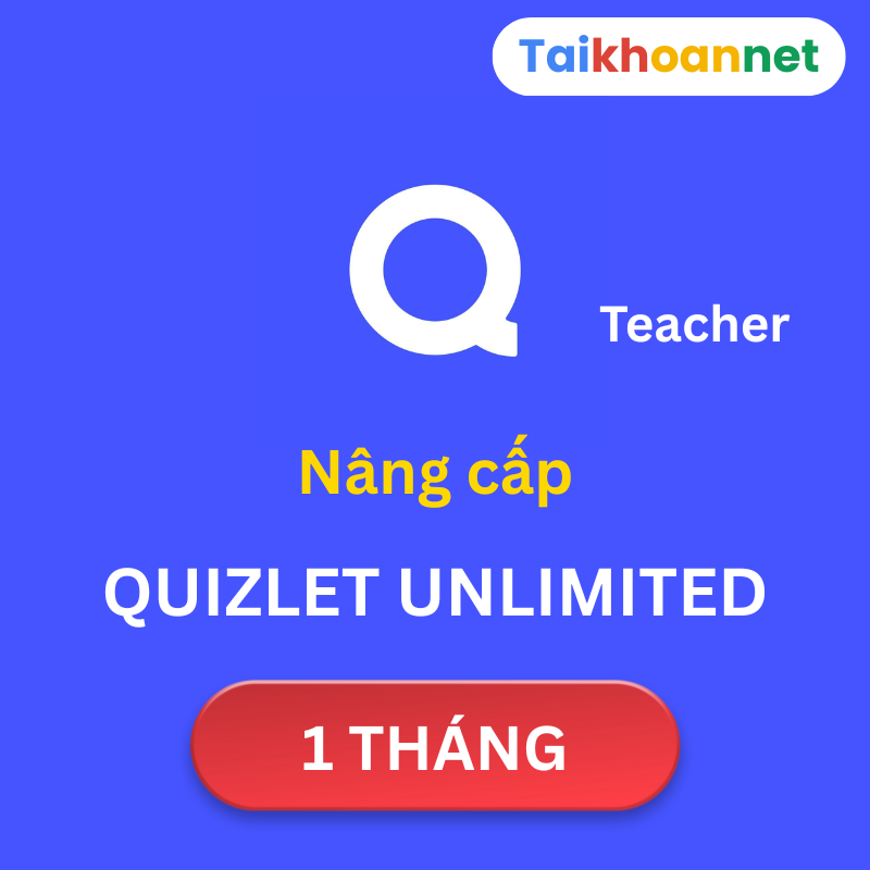 Quizlet teacher 1 tháng, taikhoannet.com